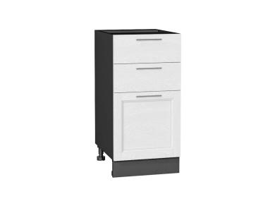 Шкаф нижний с 3-мя ящиками Сканди 400 White Softwood / Graphite
