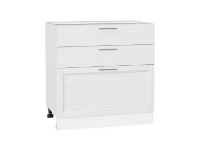 Шкаф нижний с 3-мя ящиками Сканди 800 White Softwood / Белый