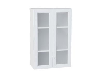 Шкаф верхний со стеклом Сканди 600Н White Softwood / Белый