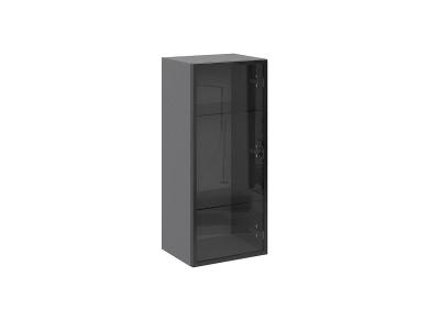 Шкаф верхний со стеклом 400Н/G Черный