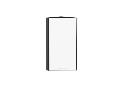Шкаф верхний торцевой Валерия-М 300 Белый глянец / Graphite