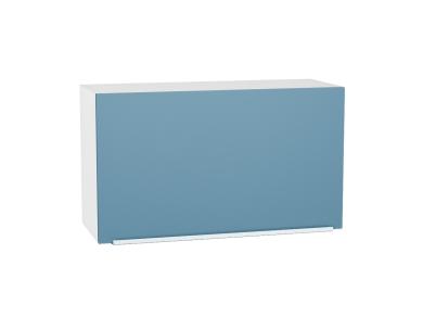 Шкаф верхний горизонтальный Фьюжн 800Н Silky Blue / Белый