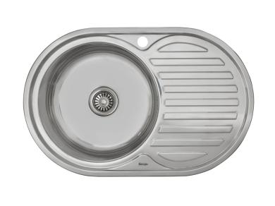 Мойка врезная Vivat 775016/0,6 1Ч1К Глянец (левая)