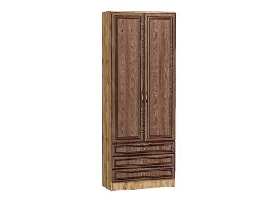 Шкаф двухстворчатый Стиль ШК-803 с ящиками Brown Dreamline / Дуб Вотан