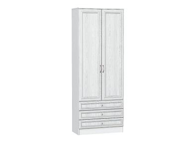 Шкаф двухстворчатый Стиль ШК-803 с ящиками White Dreamline / Белый
