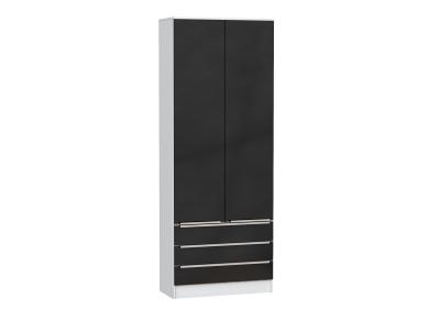 Шкаф двухстворчатый Стиль ШК-803 с ящиками Anthracite / Белый