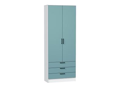 Шкаф двухстворчатый Стиль ШК-803 с ящиками Grey-green In 2S / Белый