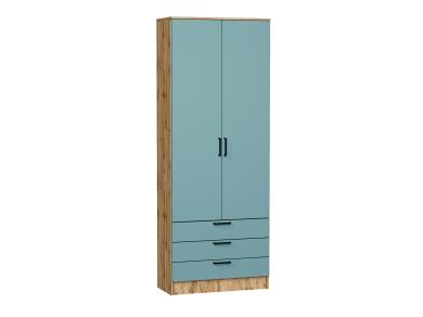 Шкаф двухстворчатый Стиль ШК-803 с ящиками Grey-green In 2S / Дуб Вотан