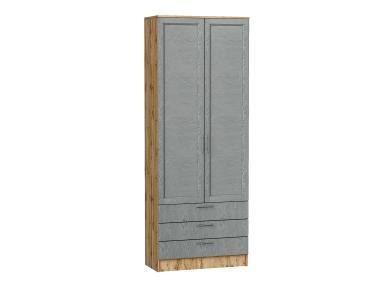 Шкаф двухстворчатый Стиль ШК-803 с ящиками Grey Softwood / Дуб Вотан