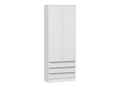 Шкаф двухстворчатый Стиль ШК-803 с ящиками Silky White / Белый