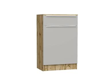 Тумба Стиль ТБ-601 с ящиком Silky Light Grey / Дуб Вотан