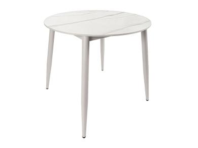 Стол круглый Uni-Form-R.2B Sgrey / White Matt Marble