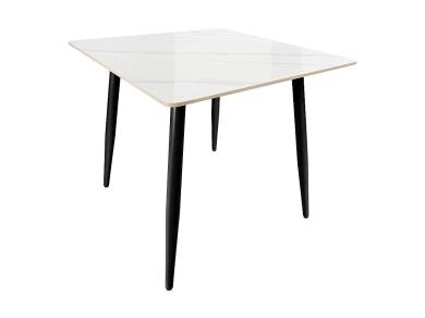 Стол квадратный Uni-Form-S.2B SBlack / White Gloss Marble