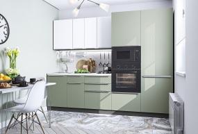 Кухня Фьюжн-07 Silky White/Silky Mint