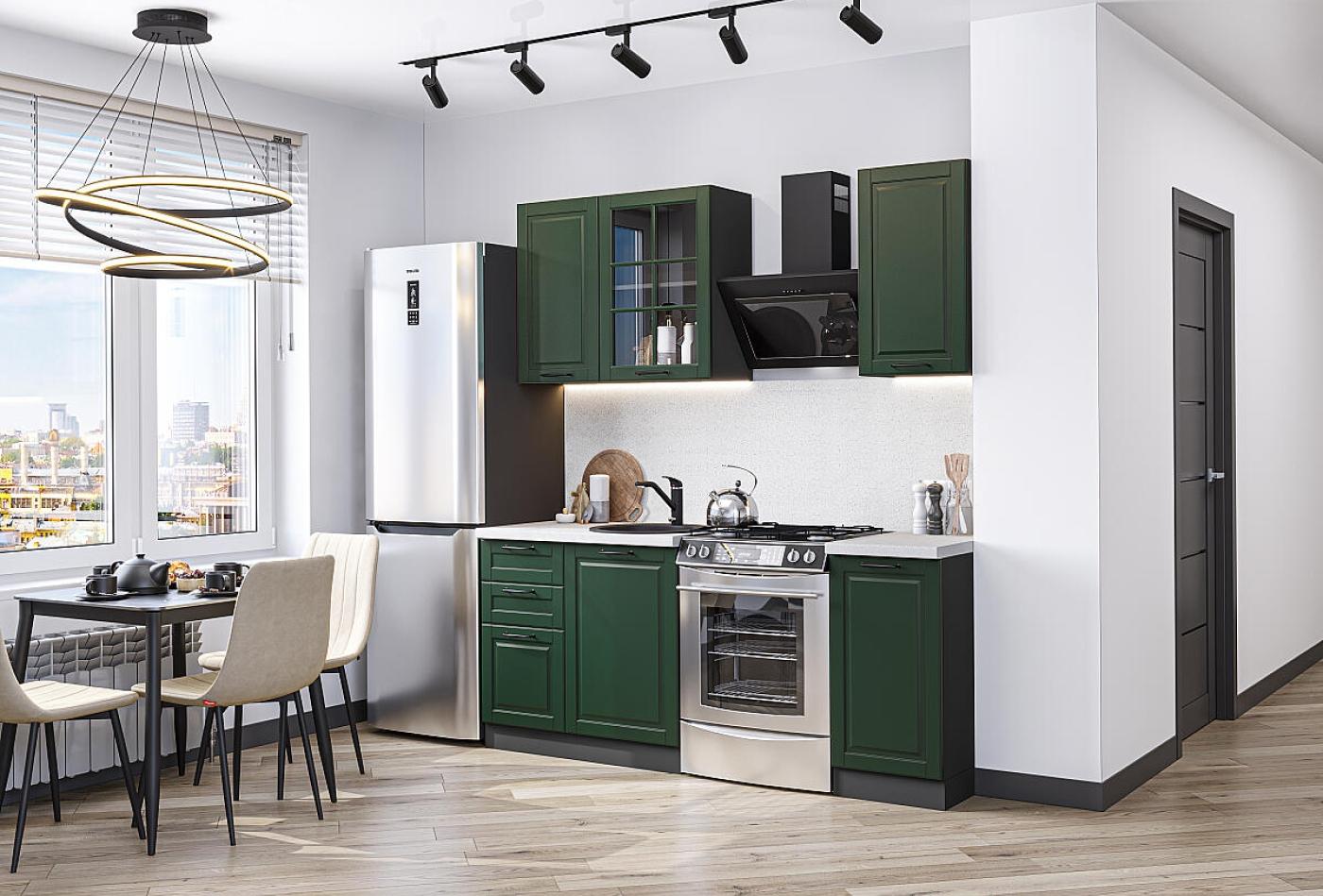 Кухня Дублин-04 Special Green / Graphite