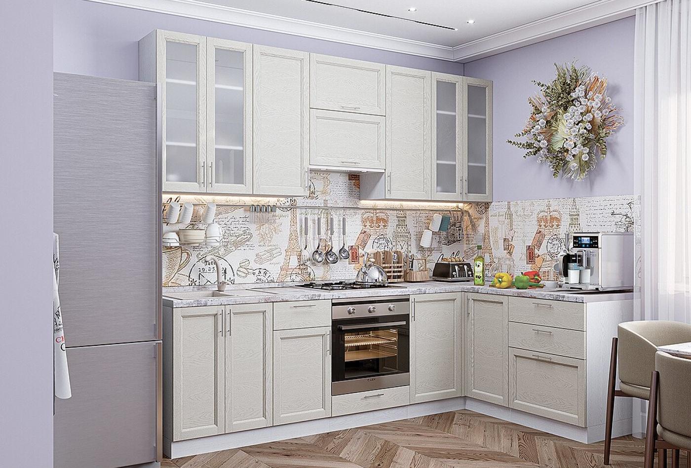 Угловая кухня Сканди-04 Cappuccino Softwood