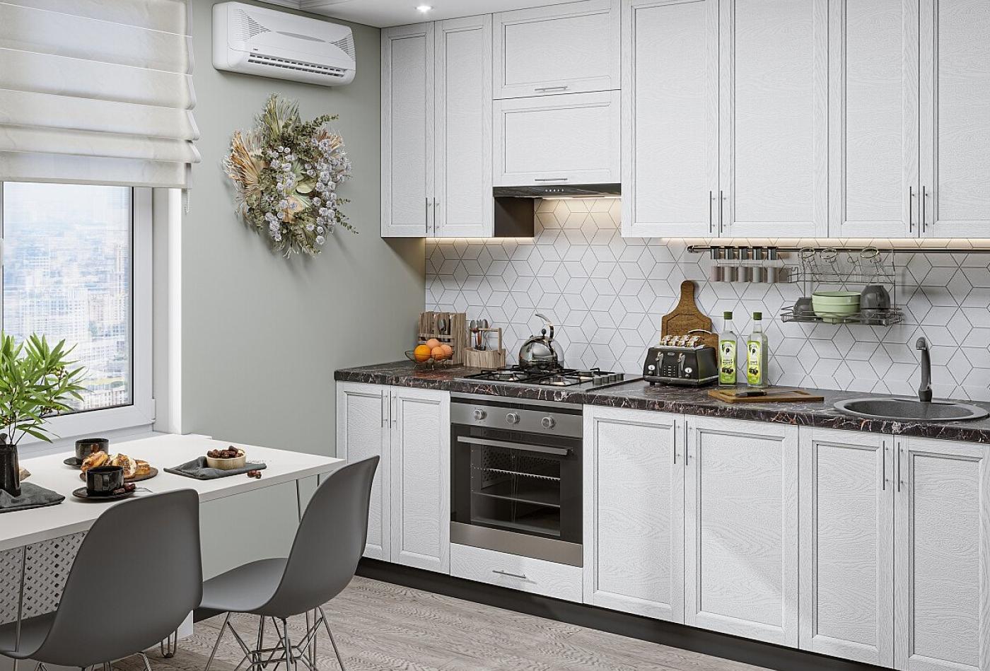 Кухня Сканди-03 White Softwood