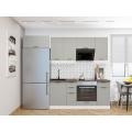Кухня Флэт-01 Light Grey In 2S / Белый