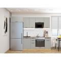 Кухня Флэт-01 Light Grey In 2S / Дуб Вотан