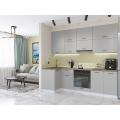 Угловая кухня Флэт-04 Light Grey In 2S / Белый